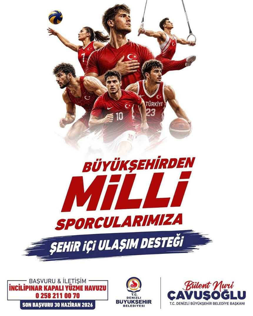 Denizli Buyuksehirden Milli Sporculara Ucretsiz Ulasim Destegi 1