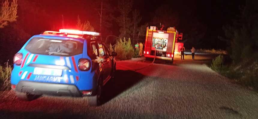Denizlide Sarampole Ucan Arac Alev Aldi Surucu Son Anda Kurtuldu 1