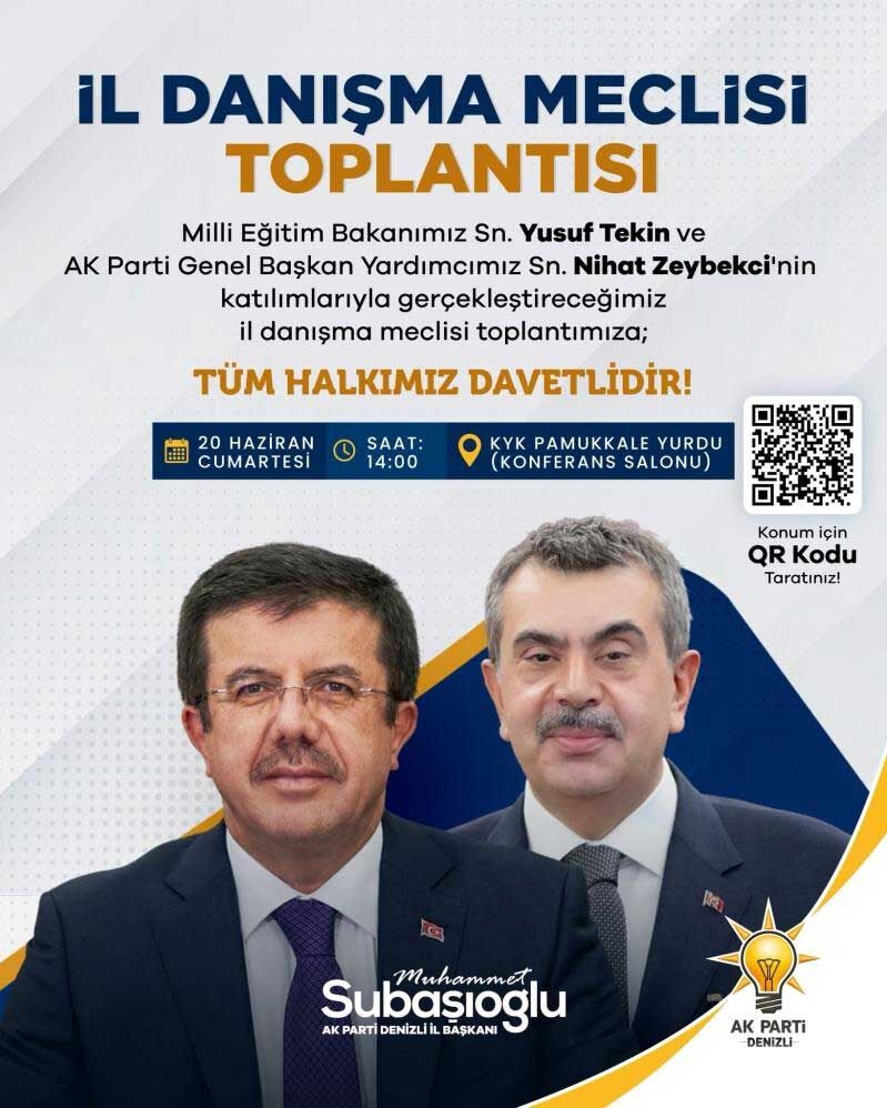 Milli Egitim Bakani Yusuf Tekin Denizliye Geliyor