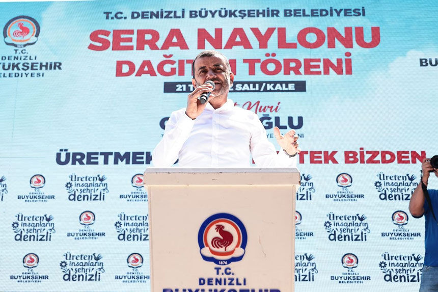 Denizli Buyuksehirden Ureticiye Buyuk Destek Sera Naylonu Dagitimlari Kaleden Basladi 2