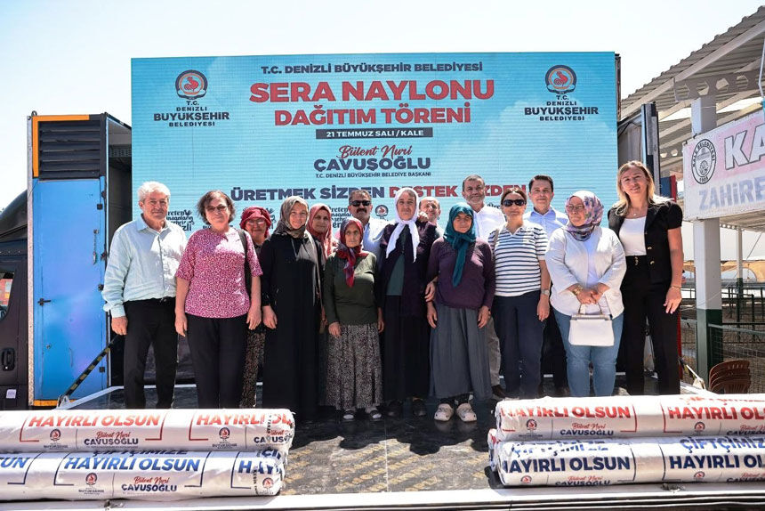 Denizli Buyuksehirden Ureticiye Buyuk Destek Sera Naylonu Dagitimlari Kaleden Basladi 5