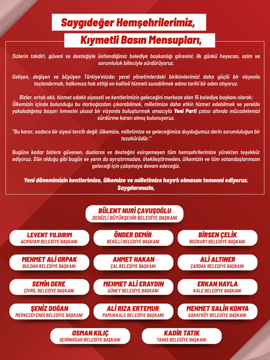 Denizli Chp Belediye Baskanlari Yeni Partiye1