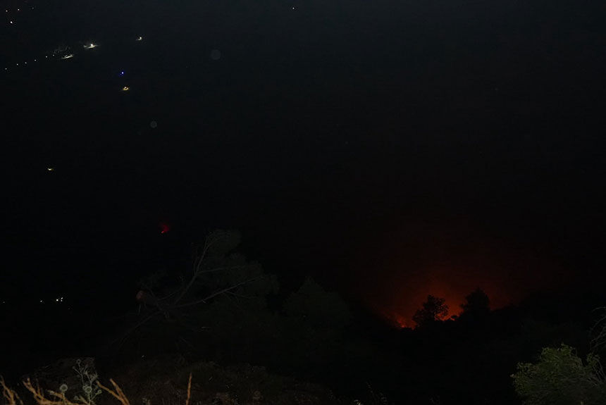 Denizlideki Orman Yangini Gece Saatlerinde Ruzgarin Etkisiyle Tekrardan Etkili Oldu 2