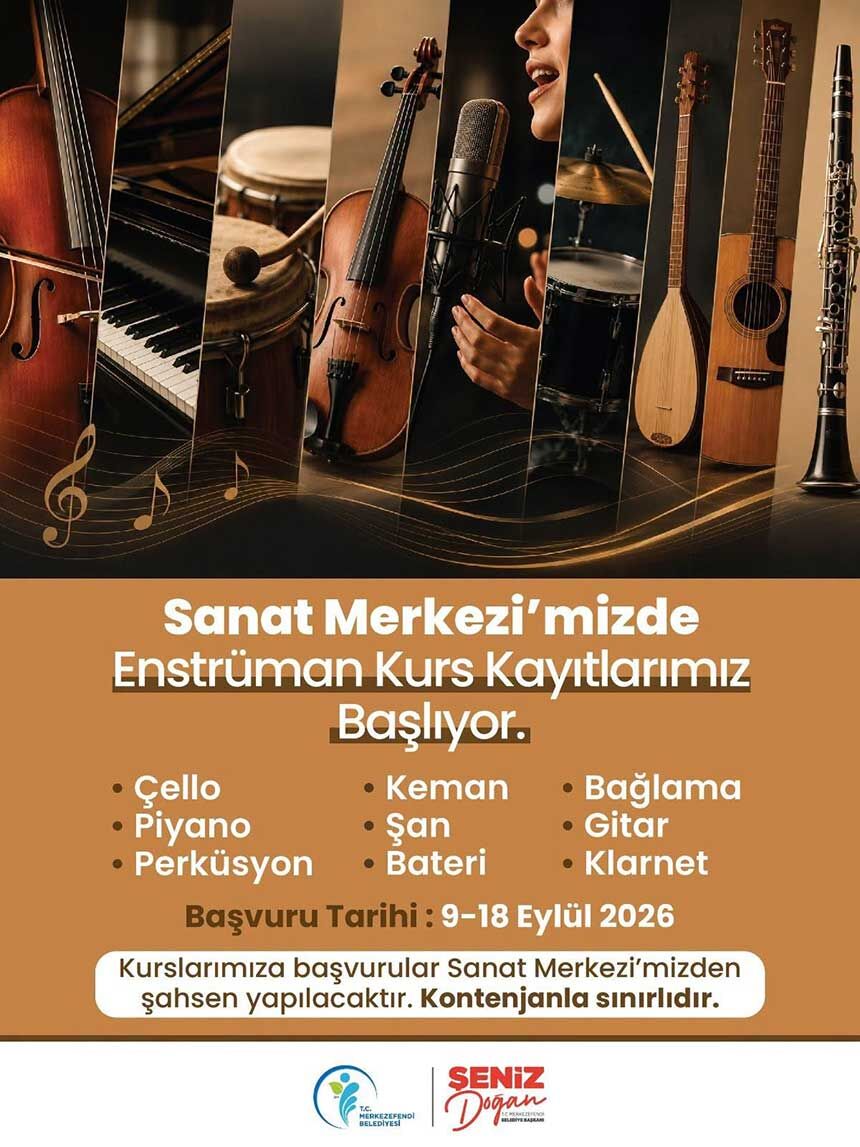 Merkezefendi Belediyesi Sanat Merkezi Ucretsiz Enstruman Kursu Kayitlari Basladi 1