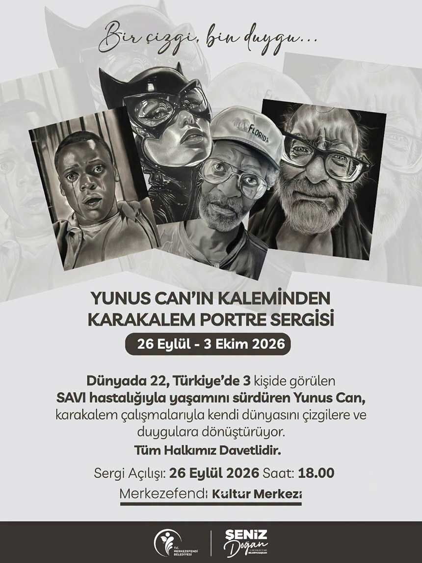 Merkezefendi Kultur Merkezinde Yunus Can Karakalem Sergisi 1