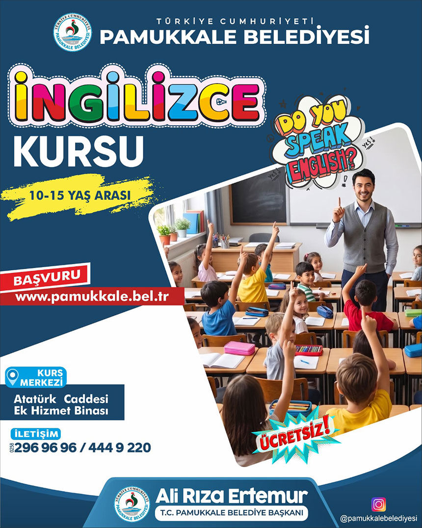 Pamukkale Belediyesi Ucretsiz Ingilizce Ve Muzik Kursu Basvurulari Basladi 1