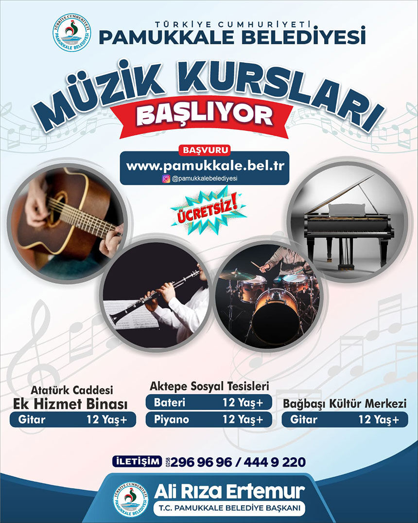 Pamukkale Belediyesi Ucretsiz Ingilizce Ve Muzik Kursu Basvurulari Basladi