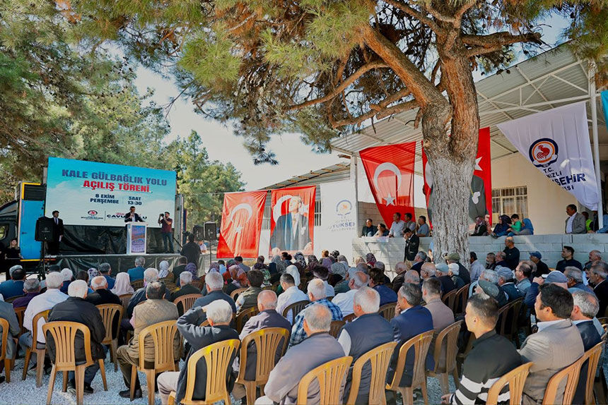 Kalede 14 Kilometrelik Cile Bitti Baskan Cavusoglu Gulbaglik Yolunu Torenle Acti 3