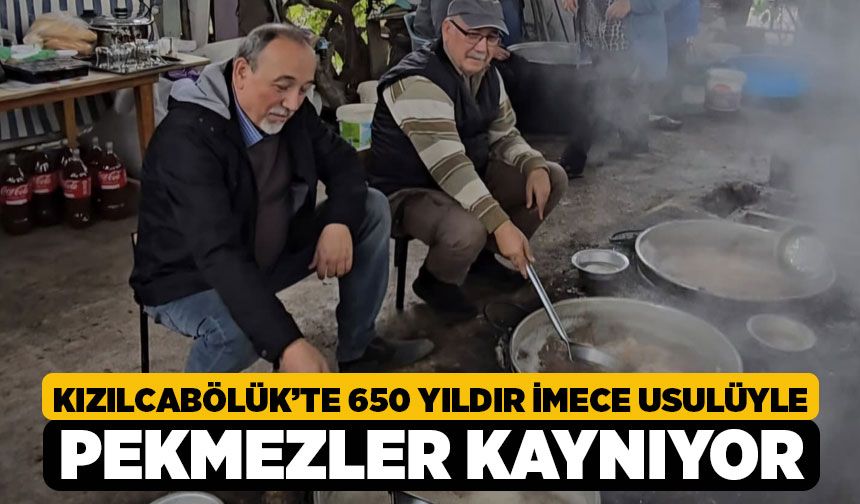 Kızılcabölük’te 650 yıldır imece usulüyle pekmezler kaynıyor